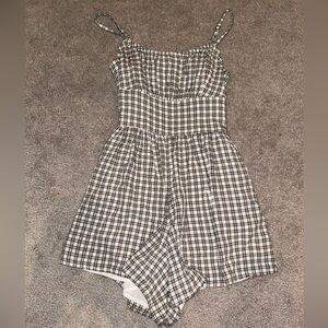 Hollister plaid romper